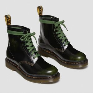 Dr. Martens x The Clash 1460 Arcadia Boots Leather Combat Green Size 41 (W9/M8)